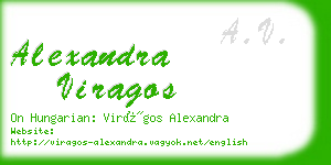 alexandra viragos business card